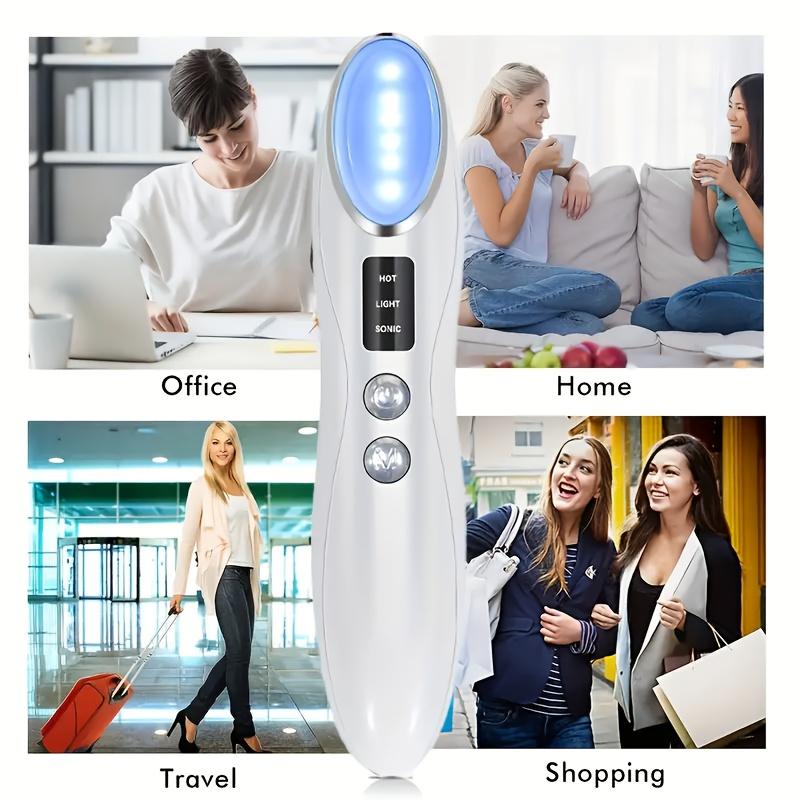 USB Rechargeable Eye Beauty Instrument Multi-gear Adjustment Vibration Massage Ergonomic Design Delicate Metal Surface