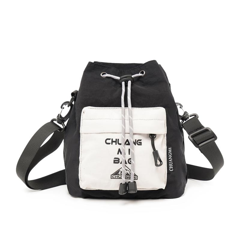 Shoulder Bag Unisex Drawstring Beveled Mobile Phone Bag Outdoor Messenger Bag