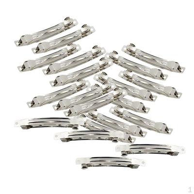 20 stuks metalen zilveren Franse haarspeldjes voor doe-het-zelf strikken voor vrouwen 8 cm