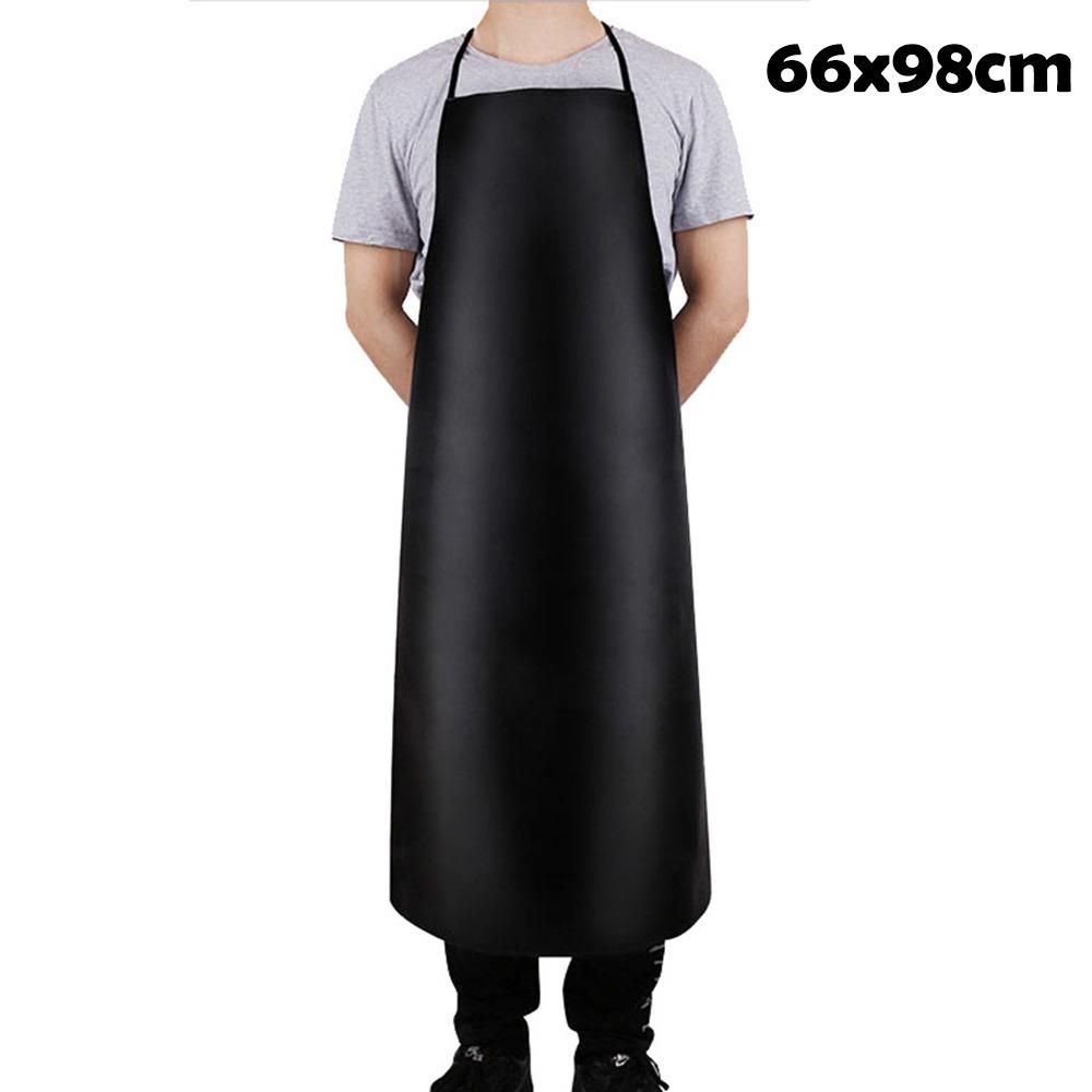 

Oil-proof Kitchen Apron PU Leather Cooking Work Clothes New Catering Waiter Work Clothes Unisex M