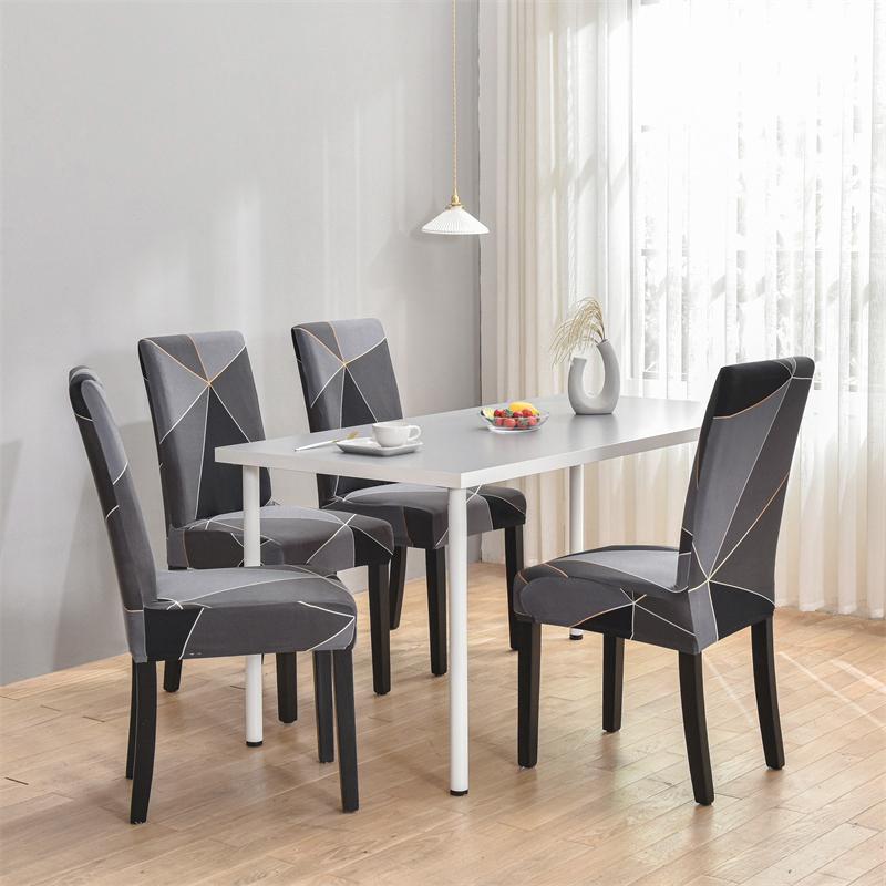 Stretchy Patterned Dining Room Chair Covers Set Of 1, Washable Dining Chair Covers, Great Decor For Home El Party Banquet