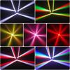 6 Arms Laser Stage Party Light 150 W RGBW LED Moving Head Lights DMX 512  Voice Control For Bar Disco Dance Hall Club