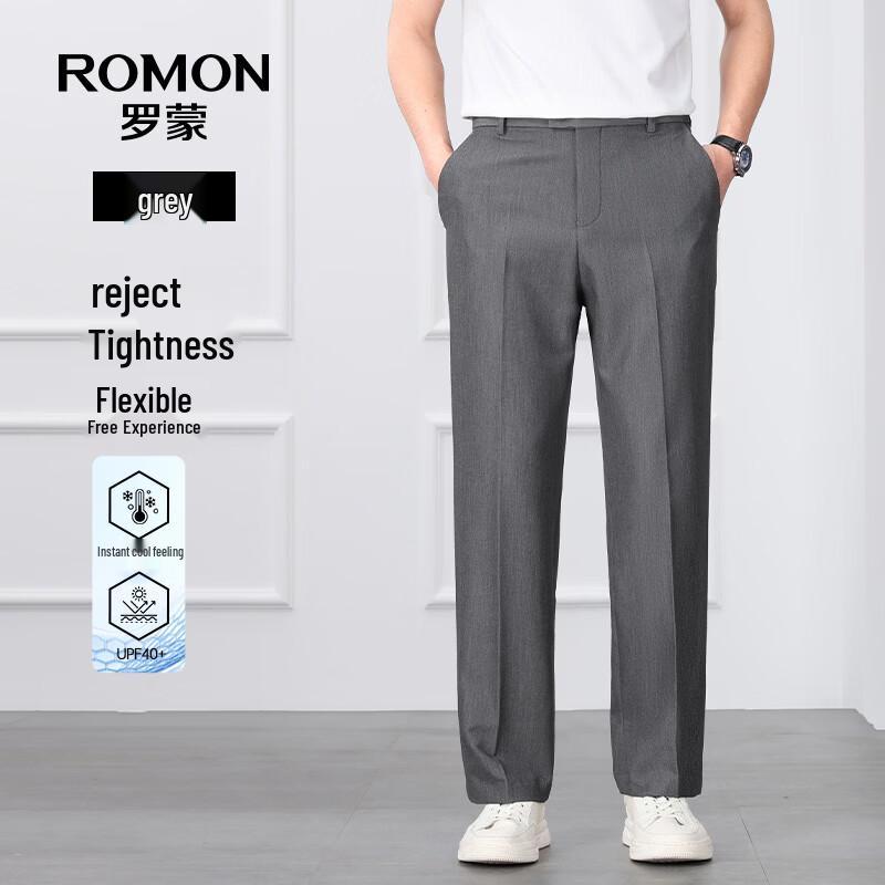 

Men s Lightweight Business Casual Straight-Leg Trousers 34