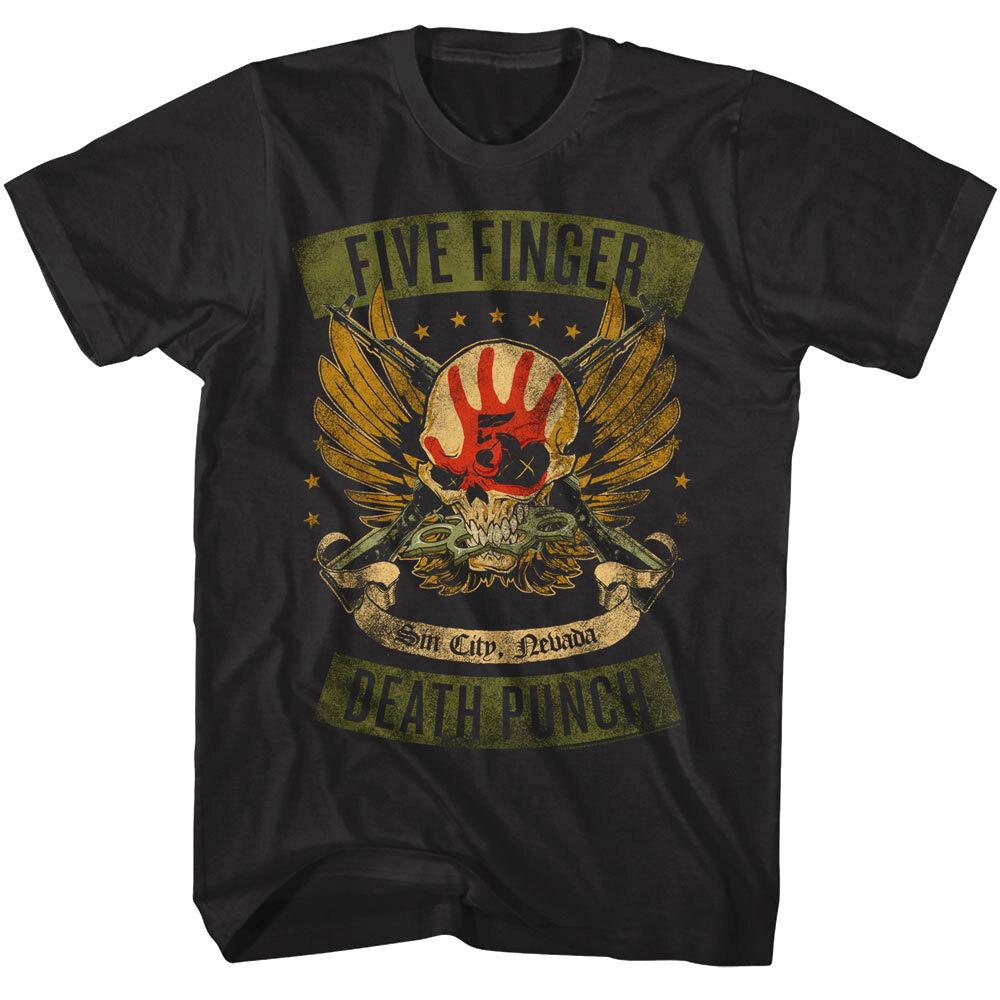 

Five Finger Death Punch Sin City Nevada Men s T Shirt FFDP Heavy Metal Rock Band 2XL
