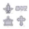 Crosses/Cup/Tent Silicone Mold Quicksand Casting Molds Epoxy Resin Shaker Mold for DIY Pendant Jewelry Decoration Making