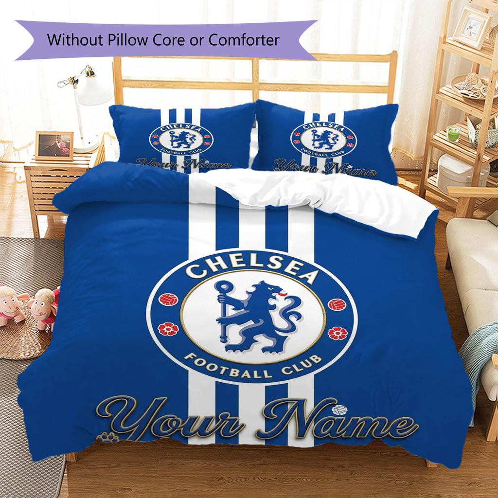 Chelsea F Custom Name Pattern Bedding,Quilt Set Quilt Cover Pillowcase Home Birthday Gift(1 * duvet cover + 2 * pillowcase, without core)