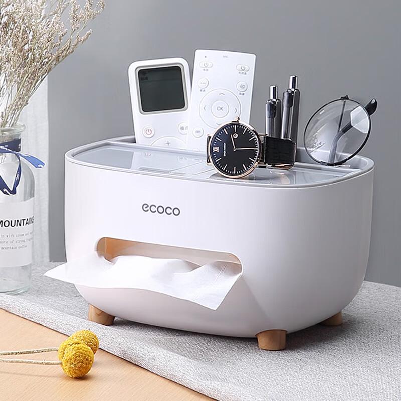 Yikeke Nordic Style Desktop Tissue Box with Remote Holder One Size