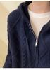 2025 Autumn/Winter Women's Thickened Pure Wool Hooded Cardigan with Pockets - Versatile Fashion Knitwear Outerwear