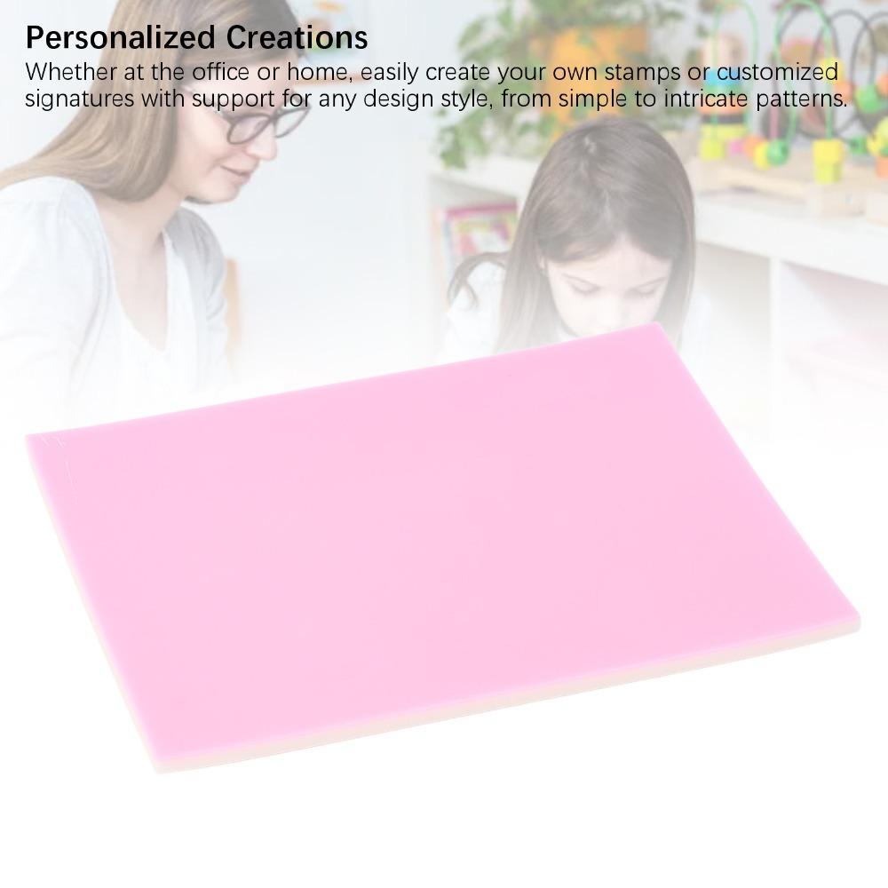 Pink White Stamp Carving Block Adhesive Sheet Rubber Engraving Block  Stamp Making