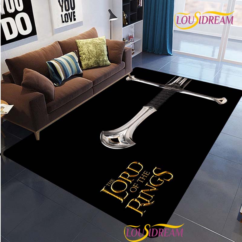 Lord of the Rings Carpet for Living Room Bedroom Rug Kitchen Door Unslip Floor Mats Birthday Gift Photography Props Alfombra Rug