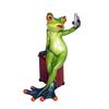 Nordic Elegant Leggy Frog Lady Figurines Shopping Frog Sculpture Resin Animal Statues Funny Frog Home Desktop Living Room Decor