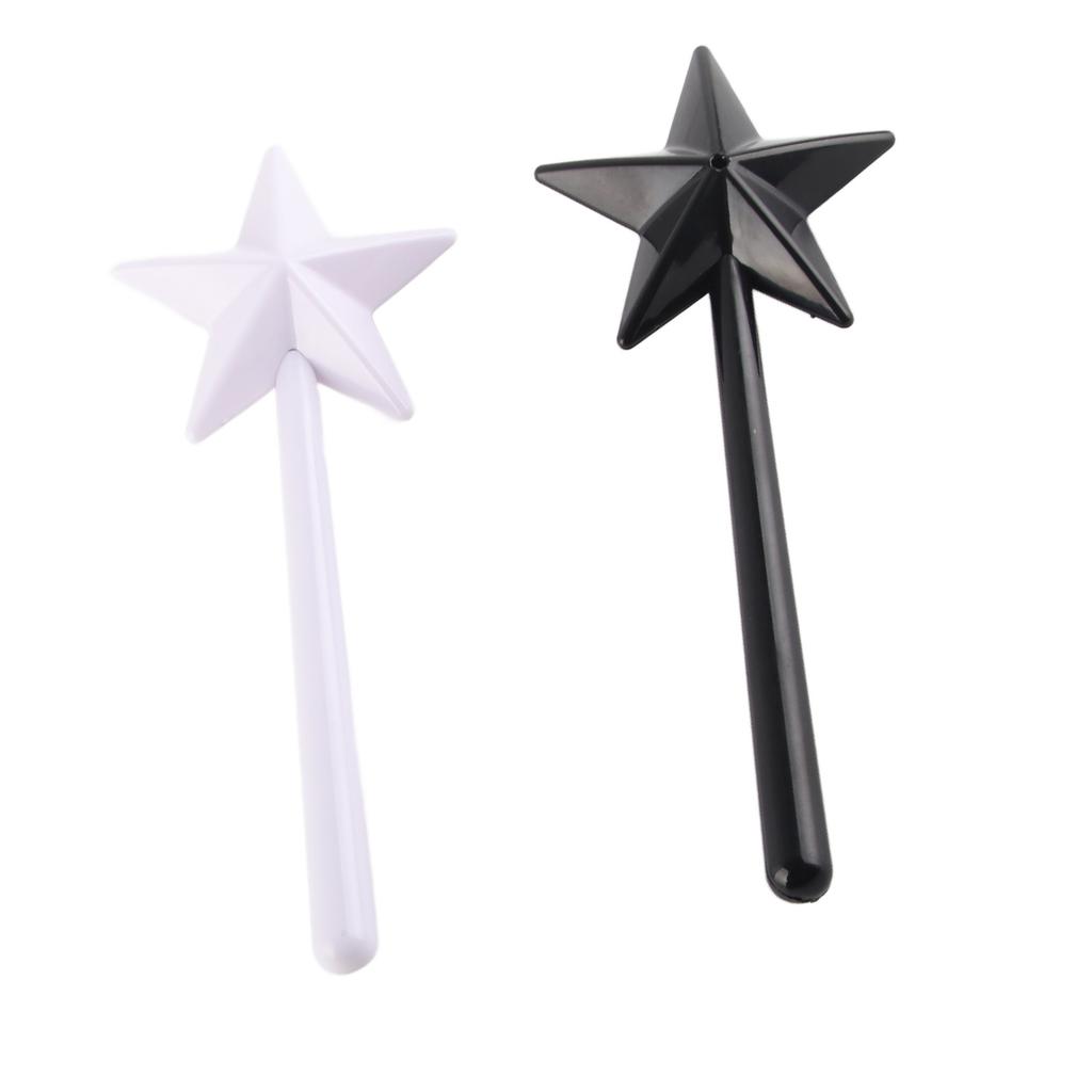 2 ks Solnička Pepřenka ve tvaru hůlky Plastová Roztomilý Dávkovač soli ve tvaru hvězdy Černá Bílá Kuchyňské potřeby