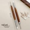 Doppelseitiger Sandelholz Nail Art Stift & Gelentferner Werkzeug