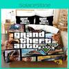 Grand Theft Auto Bedding Set Cartoon Duvet Cover And Pillowcases With Modern Style For Bedroom Decor