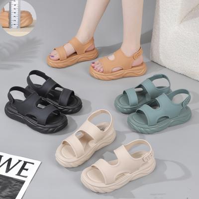Damen PVC Plateau Sandalen Sommer Trend Dicke Sohle Weicher Boden Outdoor Pantoletten Hausschuhe Großhandel für Damen & Damen