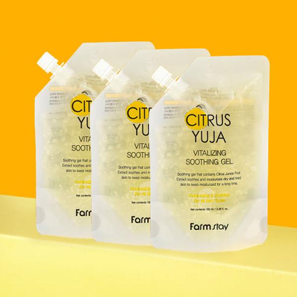 FARM STAY Citrus Yuja Vitaalizing Soothing Gel 100ml  (3 Options)