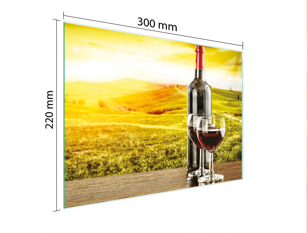 SZKLANA DESKA DO KROEJNIA 30x22 WINO