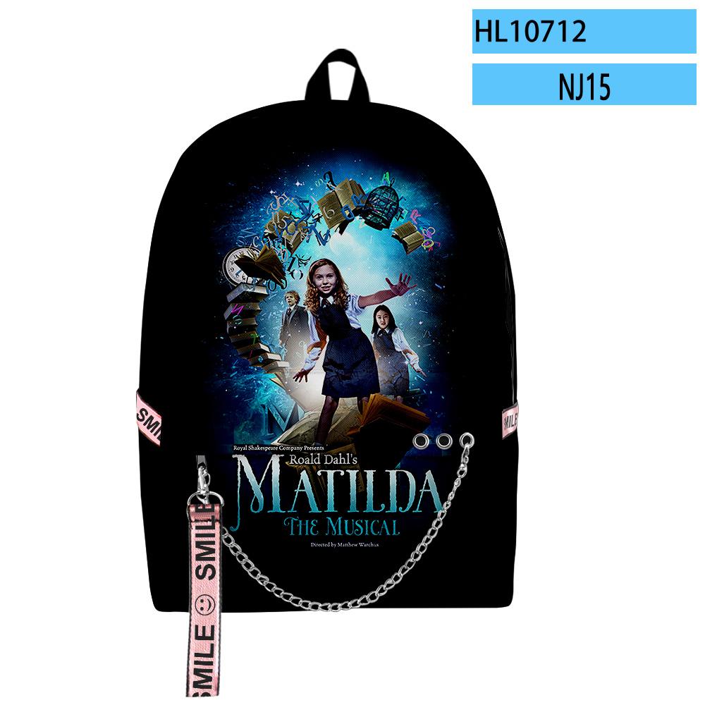 Luxury Roald Dahl's Matilda the Musical Movie 3D Print School Bags Unisex Oxford Waterproof Notebook multifunction Backpacks