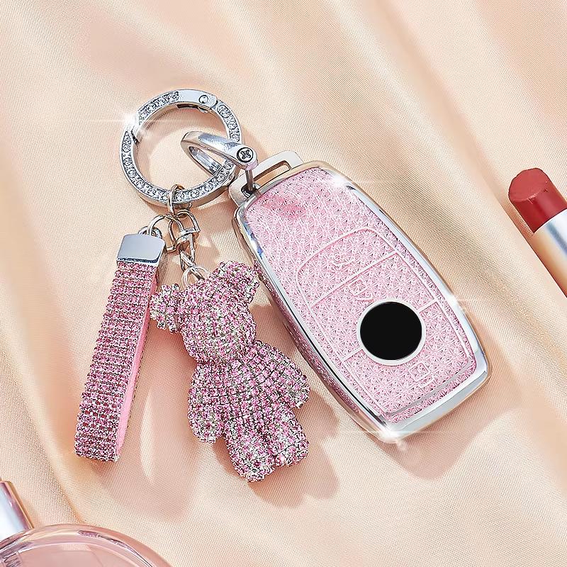 Pink TPU Car Key Case Cover For Mercedes Benz E GLC CLE CLA GLB S G Class GLS W177 W205 W213 W222 X167 AMG E200 E260 Shell Fob