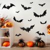 Halloween Bat Decor 3D Bat Wall Stickers Decorations Spooky Waterproof Decals for Home Room Halloween Party Supplies