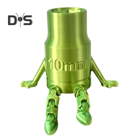 Socket Buddy, 3D-gedruckte Steckdosenfigur mit beweglichen Beinen, Schreibtischdekor, Stifthalter, Geschenk für Mechaniker und Heimwerker