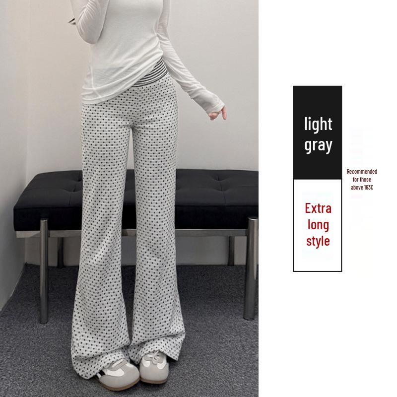 Women's American-Style Polka Dot High-Waisted Flare Yoga Pants - Slimming Spring/Summer Sportswear