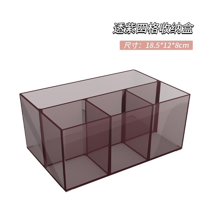 Acrylic Pen Holder, Office Book Desktop Plastic Stationery Compartment, Student Mark Colored Brush Storage Box
