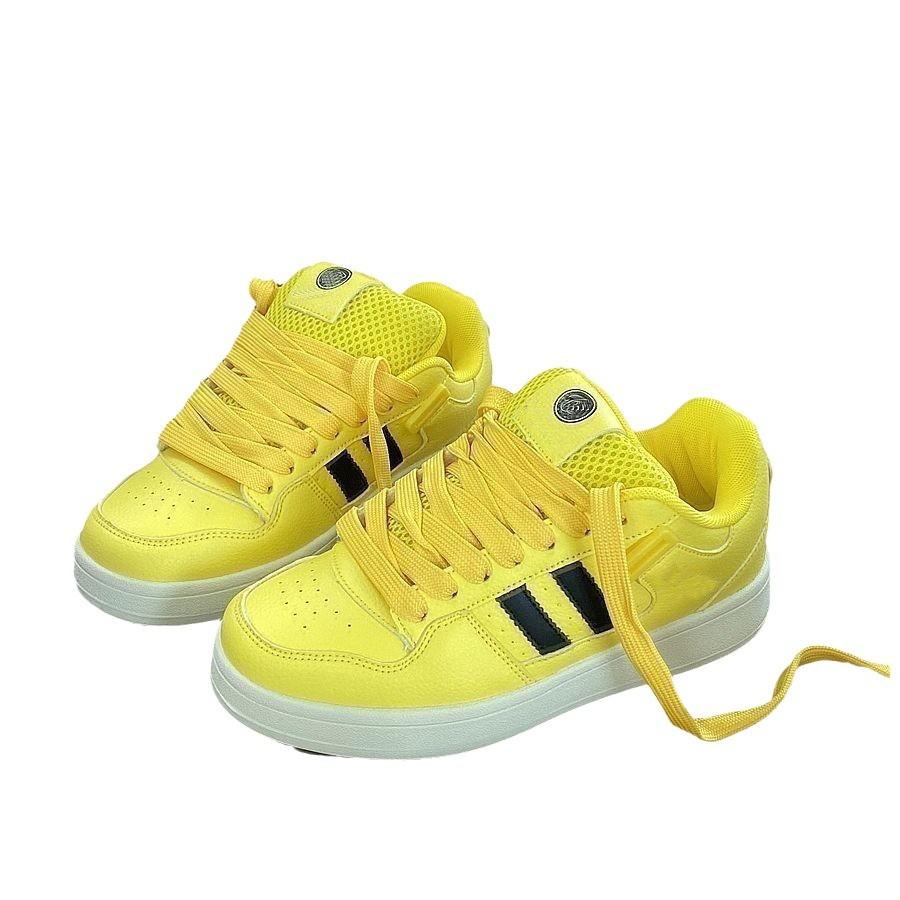 Yellow Chubby Bread Shoes Women's New Summer Versatile Casual Sports Skateboard Shoes Guochao