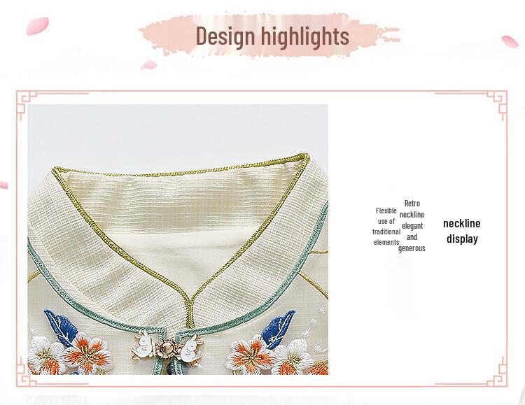 Girls' Chinese Hanfu Dress: Spring & Autumn Mamian Skirt Set for Little Performers