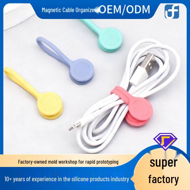 Multi-functional Magnetic Cable Organizer & Earphone Velcro Winder 12 CM
