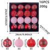 16pcs Christmas Sphere Ornament Collections Unique Christmas Tree Hanging Baubles Ornament For Seasonal