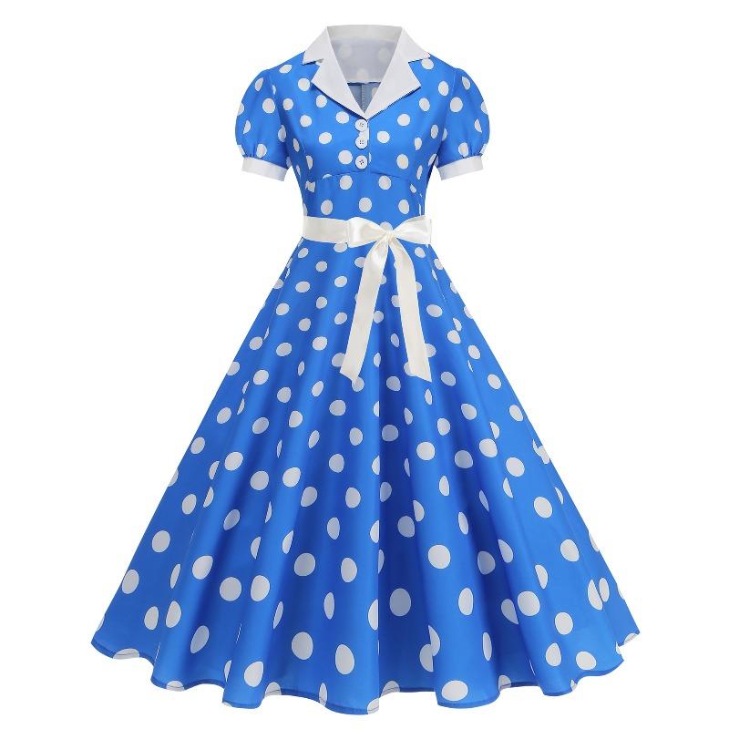 QICED Fashion Summer Spring Short Sleeve V-Neck Casual Dresses