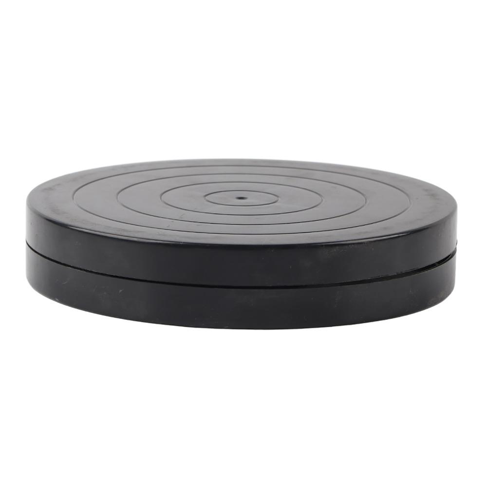 Plastic Clay Turntable 4.52×1.35 inches Black Ceramic Rotation Wheel Double Side 7×1.35 inches Pottery Turntable Clay Craft