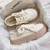 Heel can be stepped on half-drag canvas shoes women's 2025 summer niche original versatile white shoes with skirts women's shoes Korean version