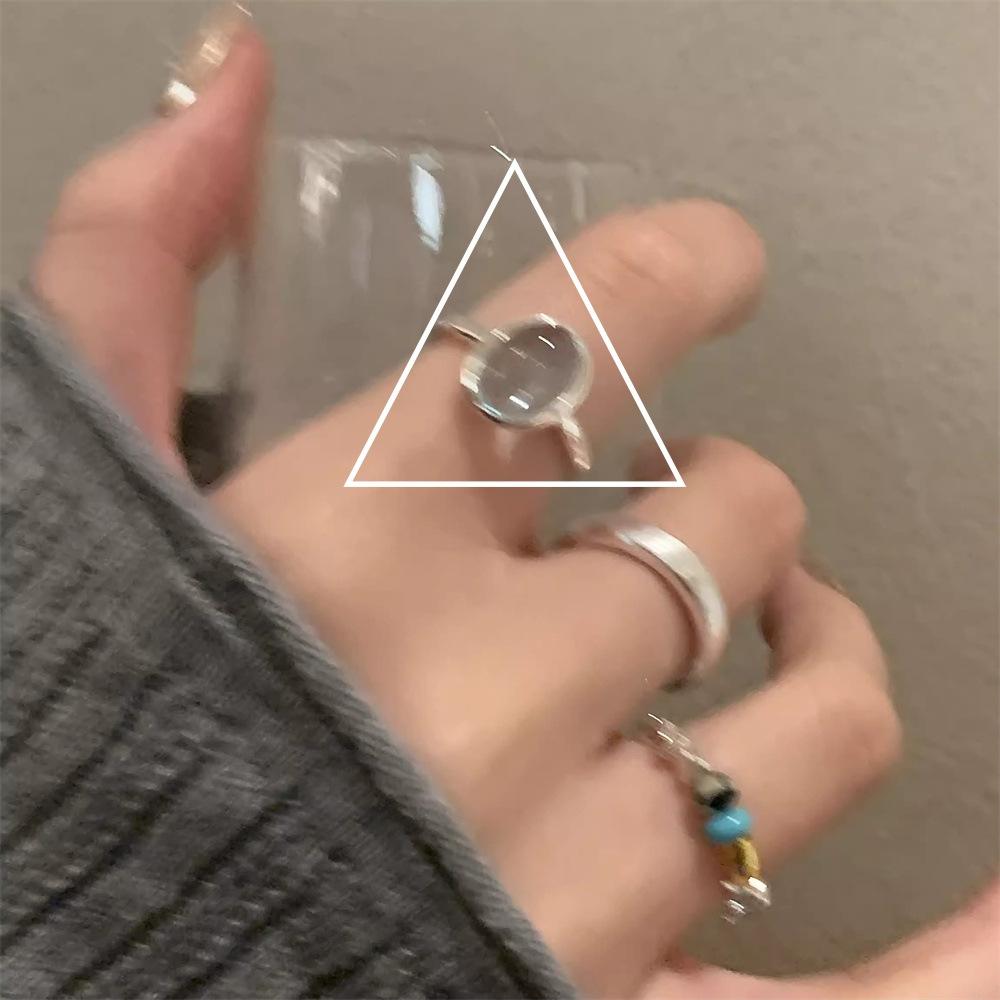 ins wind love zircon ring female flash diamond open index finger ring wholesale