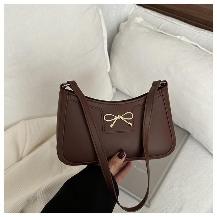 

Сладкая сумка-перикарп для девочек для женщин Весенняя новая простая и модная сумка через плечо Простая сумка под мышкой с бантом