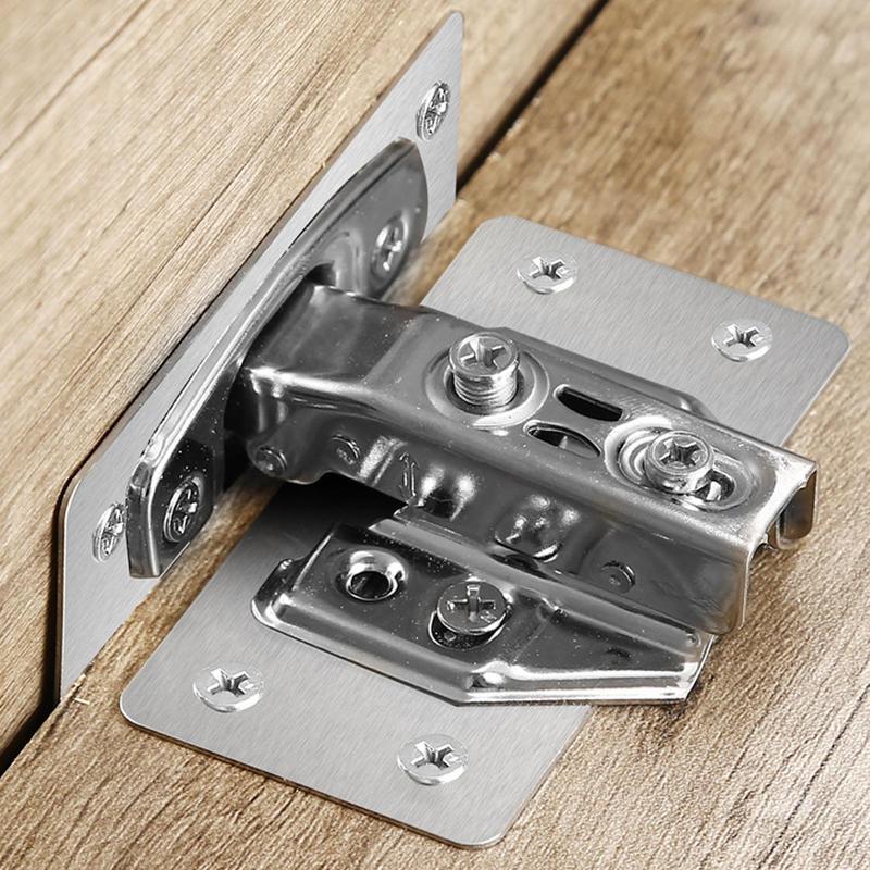 Scharnierreparatur-Ersatz, Reparaturplatte aus Edelstahl, Befestigungsplatten, robustes, rostbeständiges Ersatzset mit Schrauben