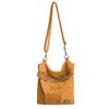 Retro style single shoulder bag  deer skin stitched together  versatile courier bag  leisure time  workwear style