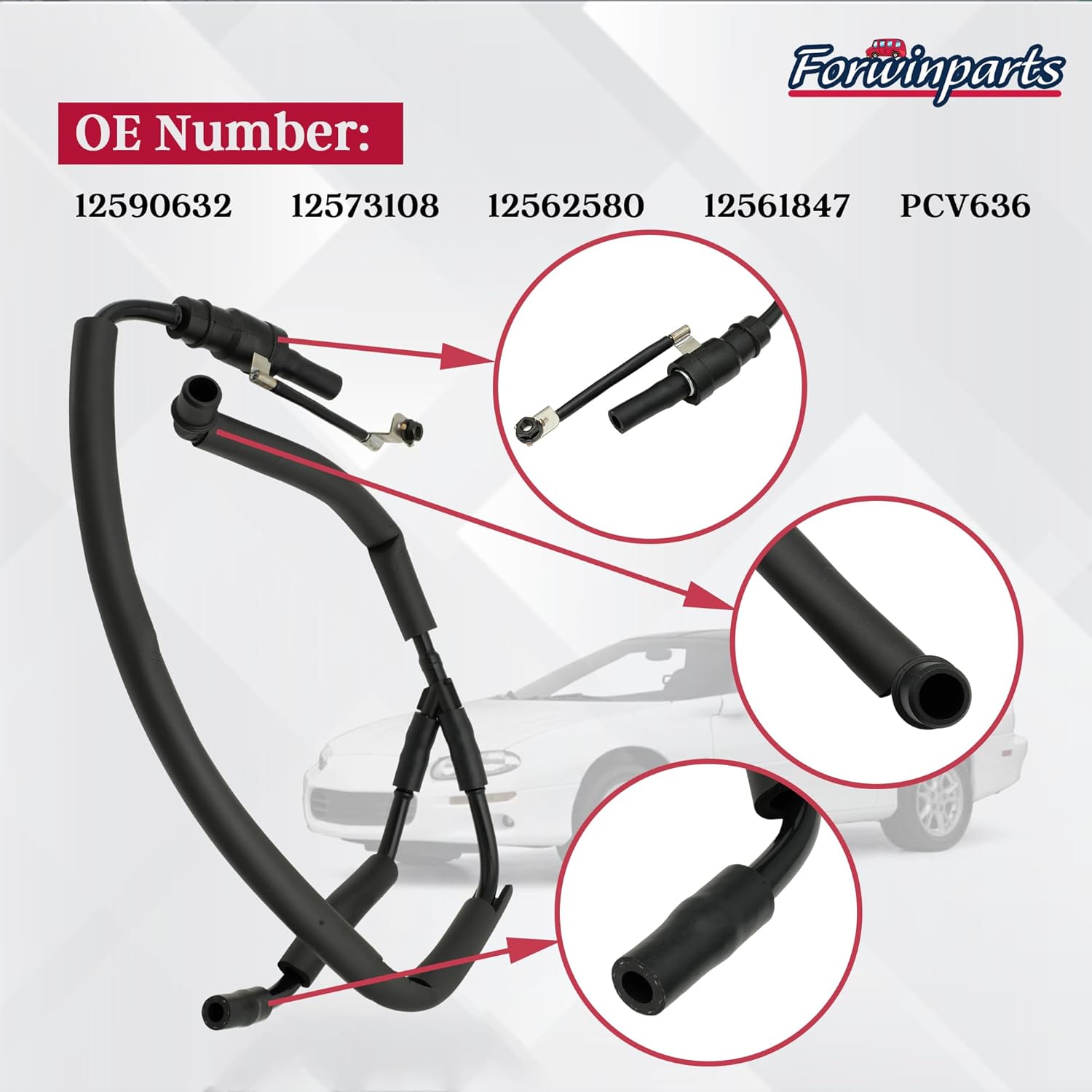 12590632 PCV Valve Pipe Hose Tube LS1 Engine Fit For 1998-2003 Chevy Camaro Pontiac Firebird Chevy Corvette HOLDEN Commodore 12573108 12562580