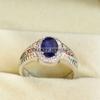 Blue Sapphire Oval Cut Gemstone With 925 Sterling Silver Ring For Men's #B591 JL375686472683
