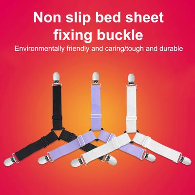 4Pcs Bed Sheet Clip Elastic Straps Adjustable Clip Bed Sheet Fasteners Holder Gadgets For Home Organizer Mattress Cover Clips