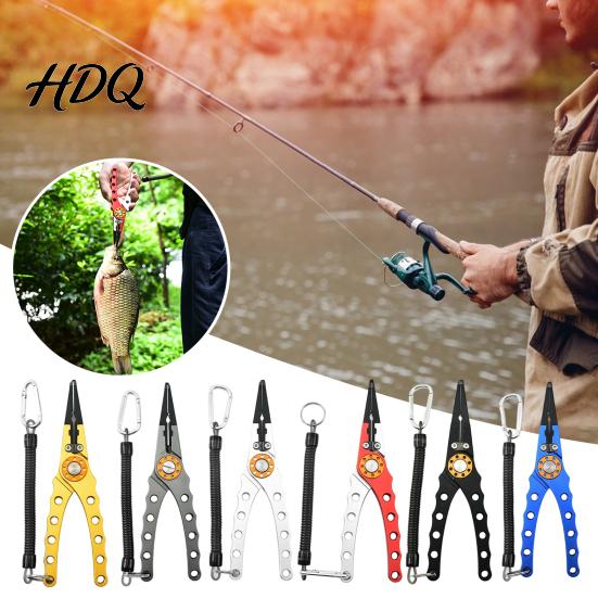 Fishing Split Ring Pliers Aluminum Pliers Saltwater Resistant Surf Tackle Tool Braided Compact Tools Line Cutter And Opener for Outdoor Gear