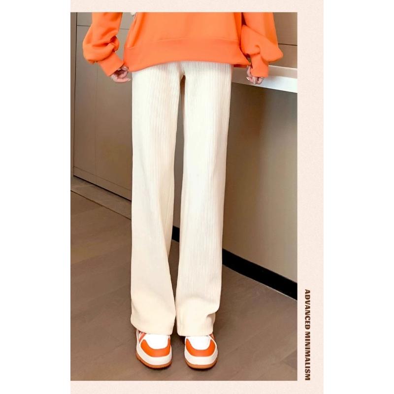 

Bean Green Chenille Wide Leg Pants Women s Spring Autumn 2025 New Casual Loose Pants Versatile Sports Pants S белый