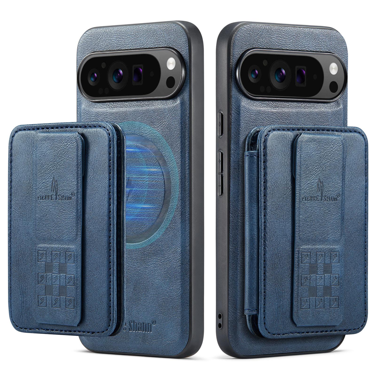 

2 in 1 Detachable Cards Solt Wallet Leather Case for Google Pixel 9 Pro XL 8 8A 7 7A Vertical Bag Invisible Bracket RFID Cover Google Pixel 8 синий