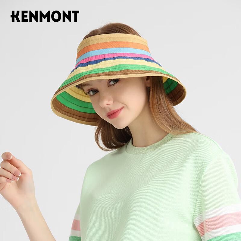 

Складная панама-ведро в полоску с цветовыми блоками для женщин Kenmont 57cm