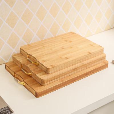 ZISIZ Thickened Bamboo Cutting Board with Alloy Defrosting Plate