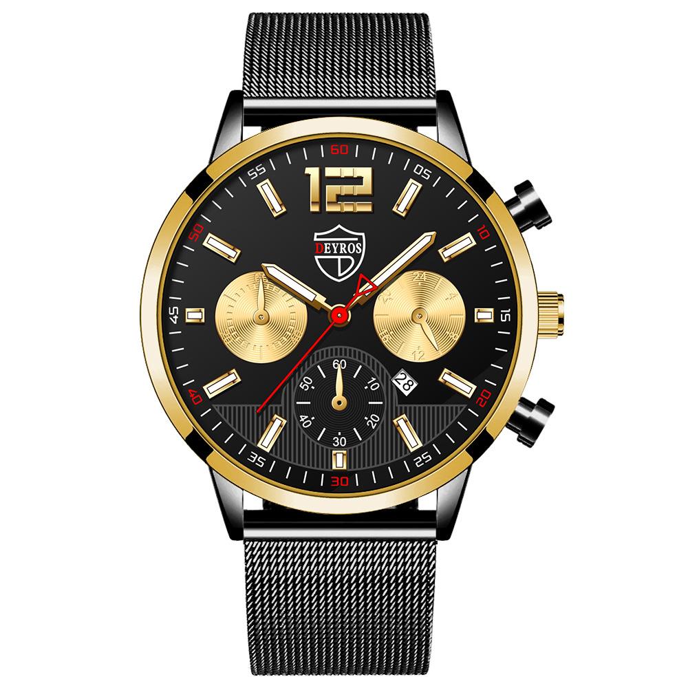 Stainless Steel Strap Luminous Calendar Men'S Watch Automatic Quartz Watch