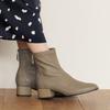 HIMIKO/Himiko/Embossed Combination Stretch Boots/631420 Gray 230