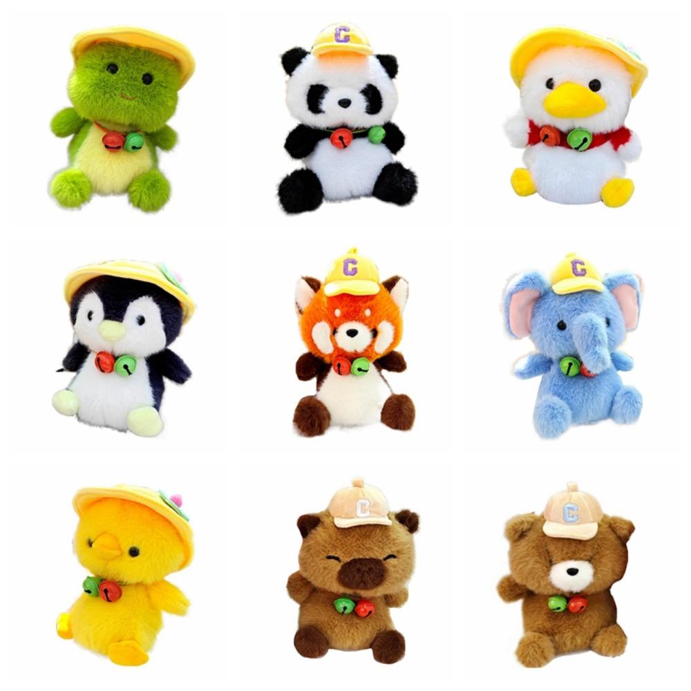 Elephant Panda Plush Toy Raccoon Rabbit Plush Doll Hat Capybara Doll  Kids Birthday Christmas