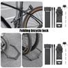 Bicycles Scooter Motorcycle Folding Lock Fold Chain Heavy Duty Metal Foldable Lock with Key and Frame Mount Enduring